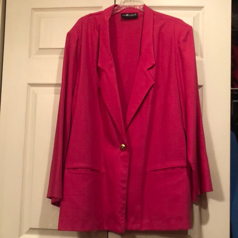 Sag Harbor size 22W - Hot Pink -Linen Look Blazer